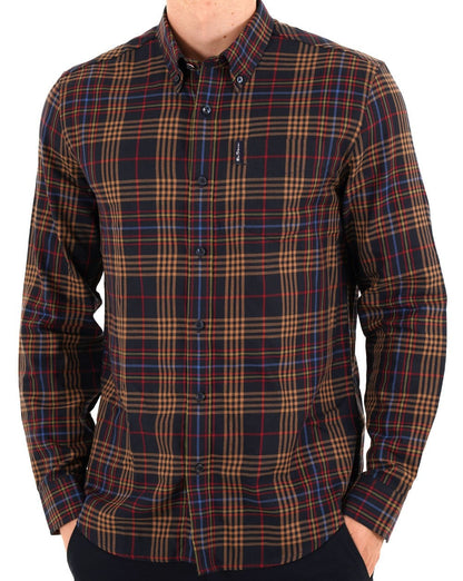 Ben Sherman Multi Check Hemd Dunkelblau