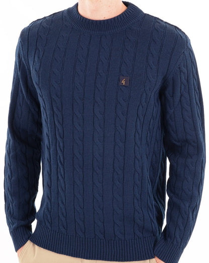Gabicci Vintage Temor Zopfmusterstrick Marineblau