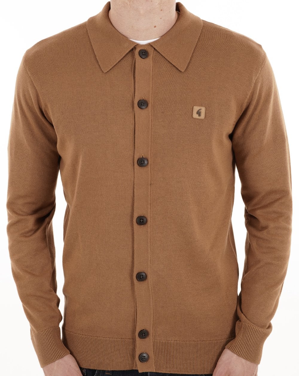 Gabicci Vintage Azima Vollknopf-Polo Muskatnuss