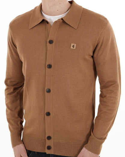 Gabicci Vintage Azima Vollknopf-Polo Muskatnuss