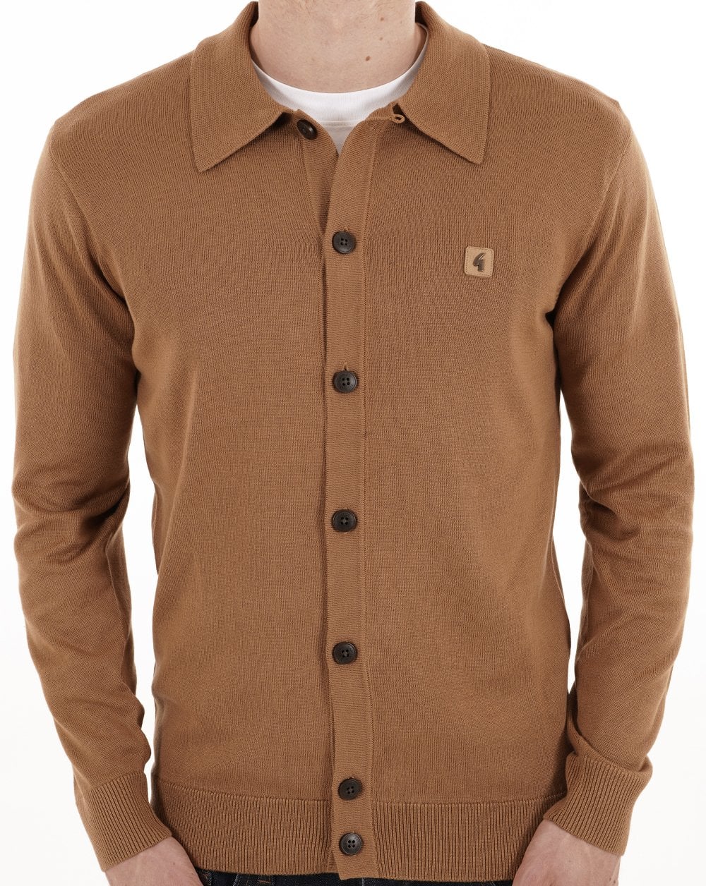 Gabicci Vintage Azima Vollknopf-Polo Muskatnuss