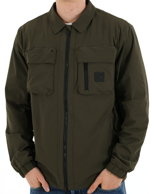 Peaceful Hooligan Peaceful Hooligan Hawthorn Overshirt Dunkelkhaki