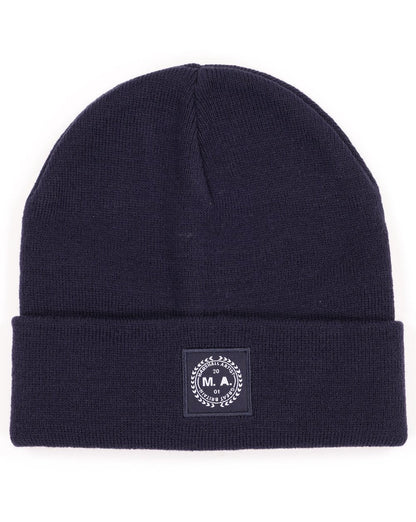 Marshall Artist Strickmütze mit gewebtem Abzeichen, Marineblau
