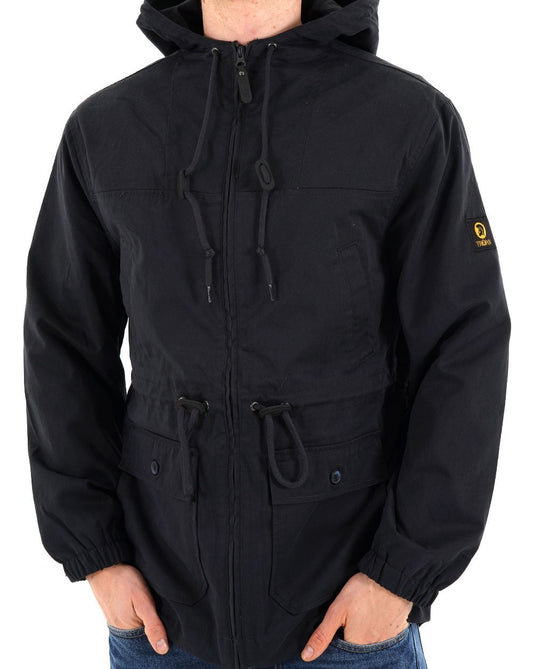 Trojan Trojan Twill Parka mit Logo, Marineblau