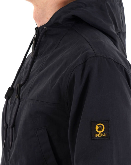 Trojan Trojan Twill Parka mit Logo, Marineblau