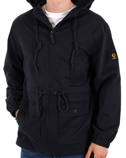 Trojan Twill Parka mit Logo, Marineblau