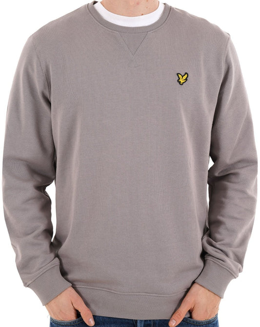 Lyle & Scott Sweatshirt mit Rundhalsausschnitt, Möwengrau