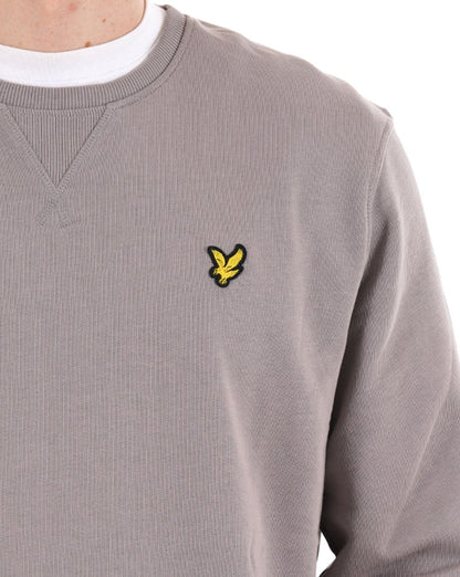 Lyle & Scott Sweatshirt mit Rundhalsausschnitt, Möwengrau