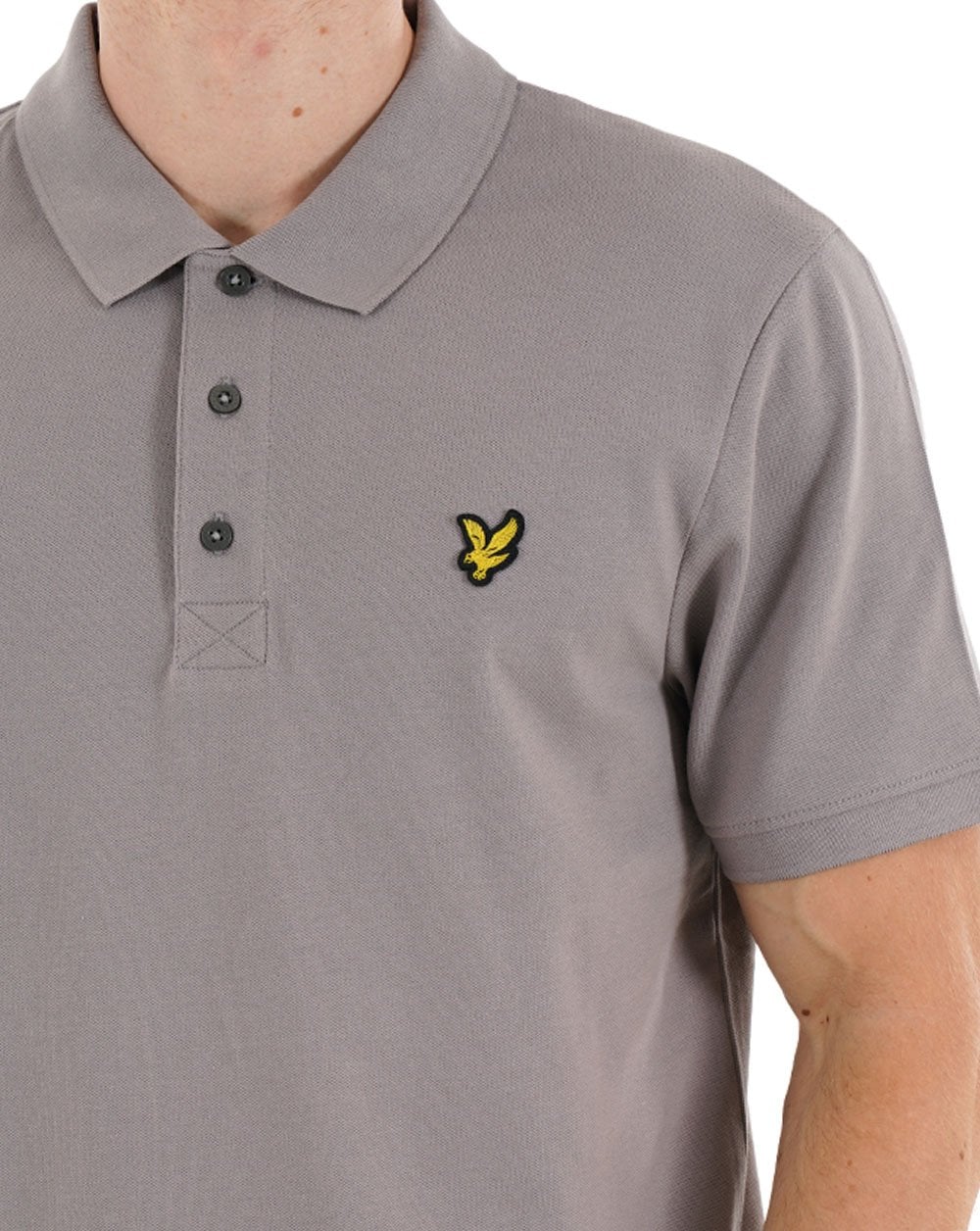 Lyle & Scott Polohemd, schlicht, Möwengrau