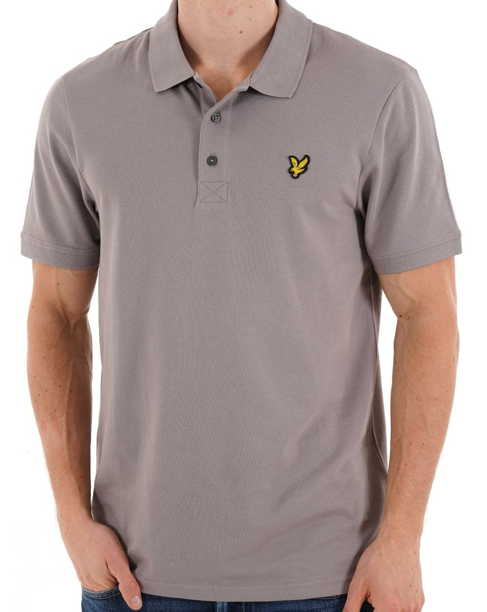 Lyle & Scott Polohemd, schlicht, Möwengrau