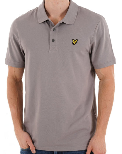 Lyle & Scott Polohemd, schlicht, Möwengrau