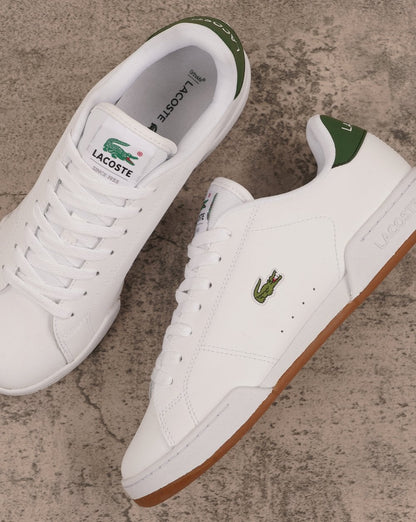 Lacoste Carnaby Cup Leder-Sneaker Weiß/Dunkelgrün