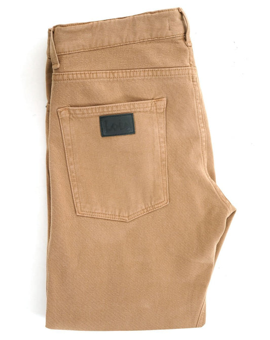 Lois Terrace Hose aus gebürstetem Moleskin, Tabakbraun