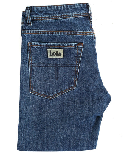 Lois Marvin Classic Straight Leg Jeans Stone Mid Wash