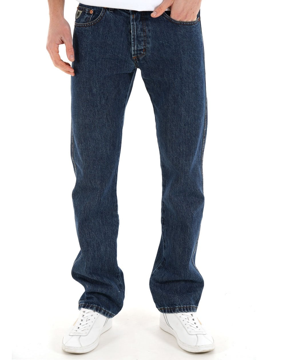 Lois Marvin Classic Straight Leg Jeans Stone Mid Wash