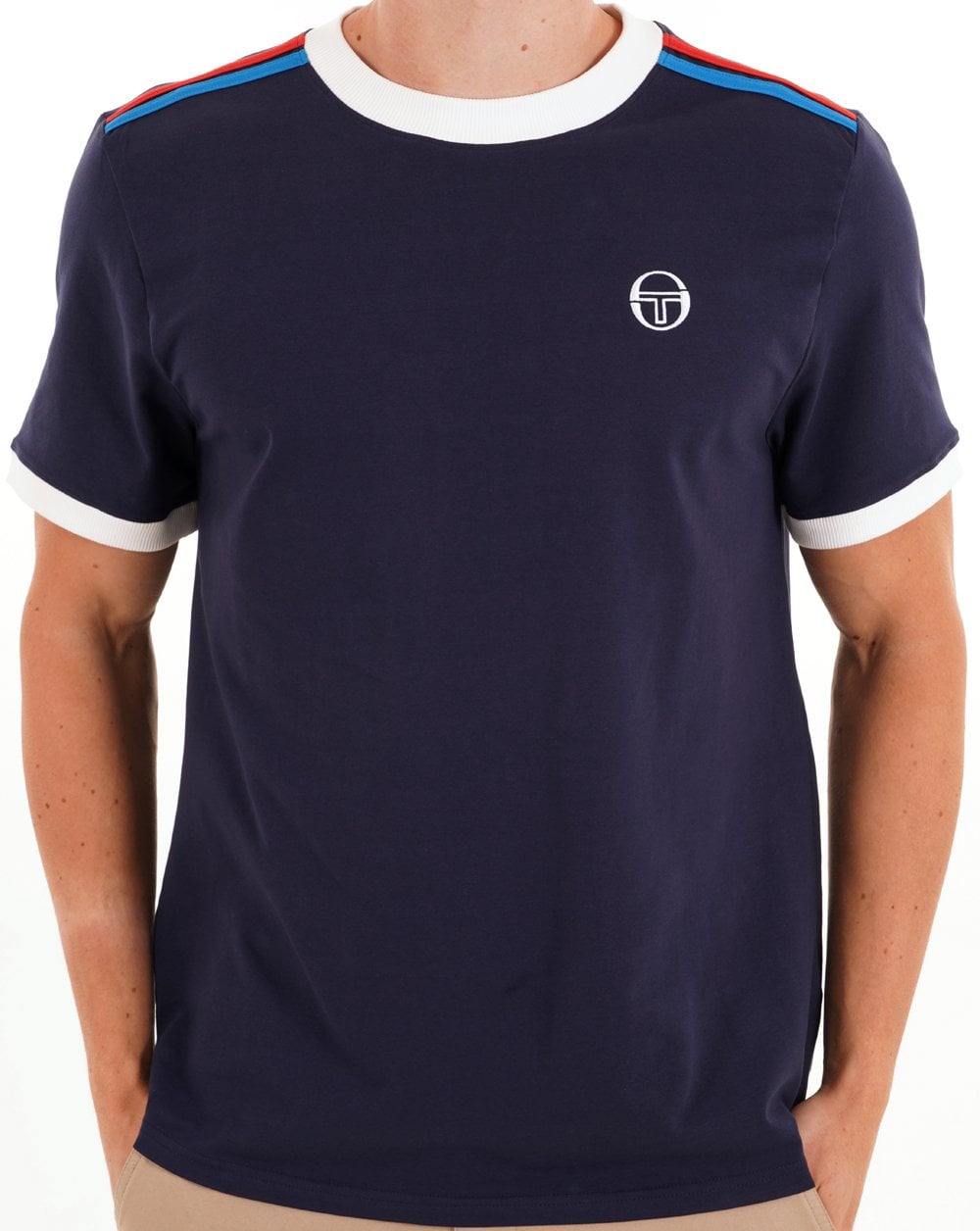 Sergio Tacchini Triste T-Shirt Marineblau/Weiß