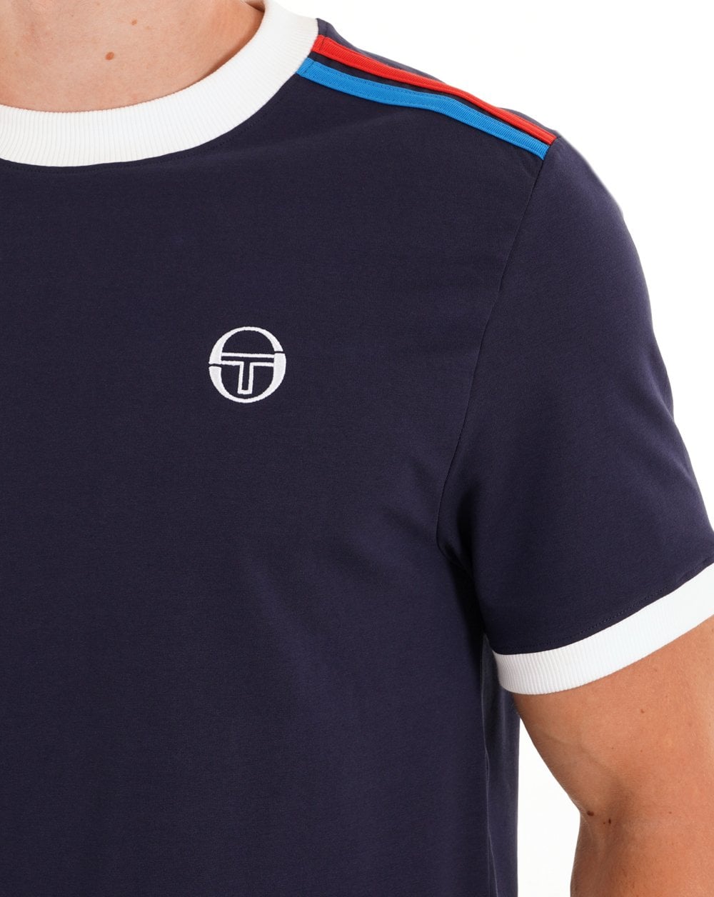 Sergio Tacchini Triste T-Shirt Marineblau/Weiß
