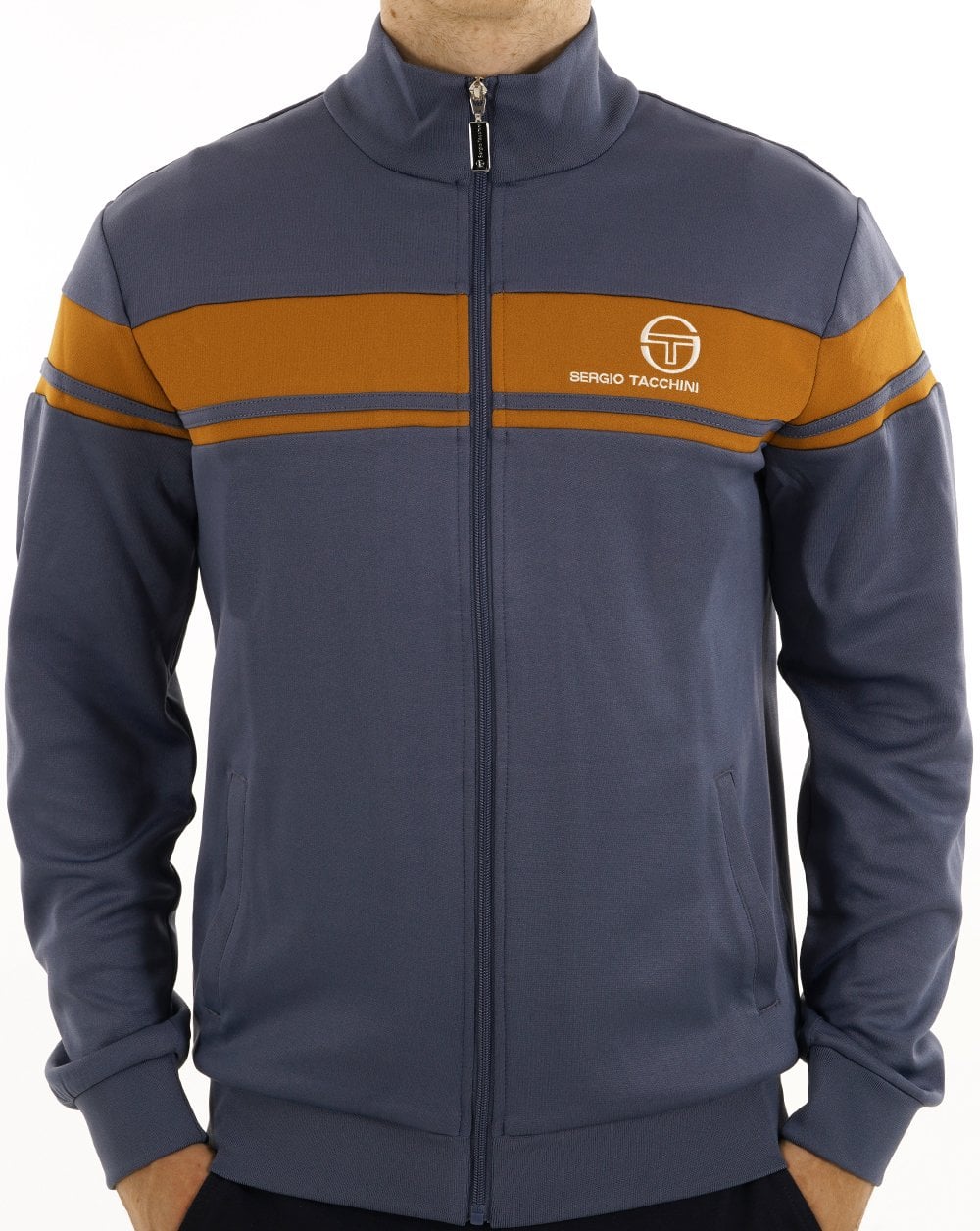 Sergio Tacchini Masters Track Top Vintage Indigo / Spice