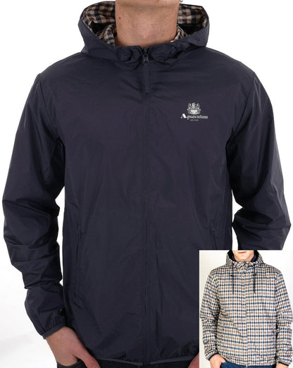 Aquascutum Sailor Wendejacke mit Kapuze, Marineblau