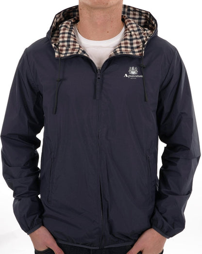 Aquascutum Sailor Wendejacke mit Kapuze, Marineblau