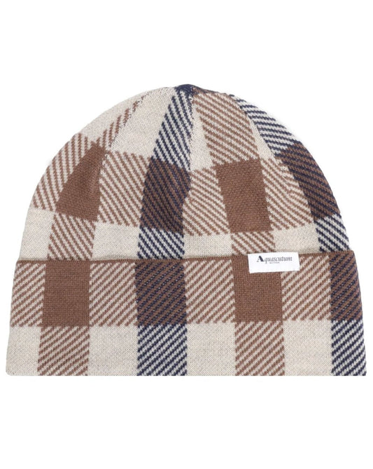 Aquascutum Iconic Beanie Makro-Check