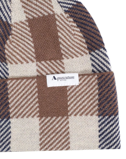 Aquascutum Iconic Beanie Makro-Check