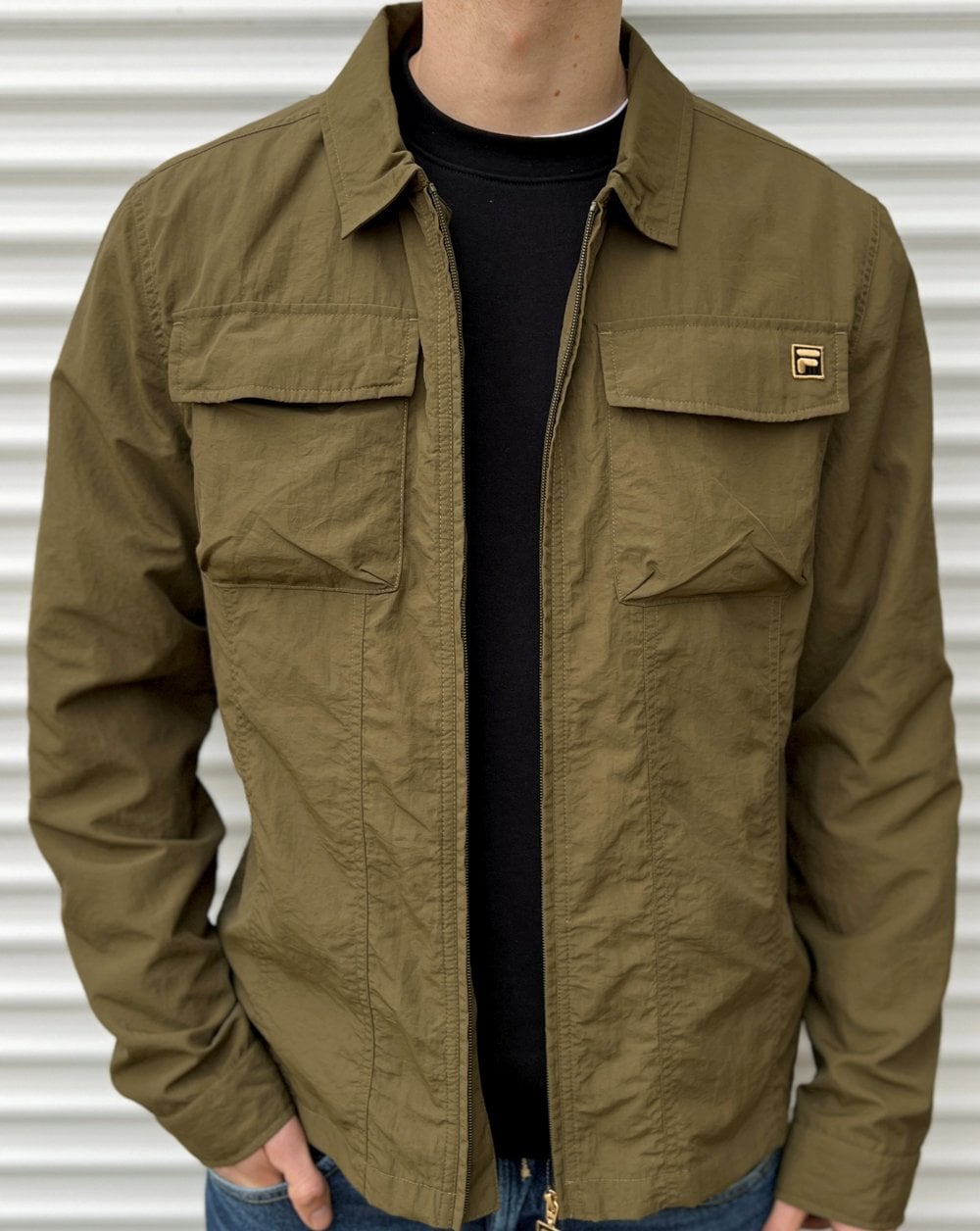 Fila Gold Kasa Over Shirt Dunkeloliv