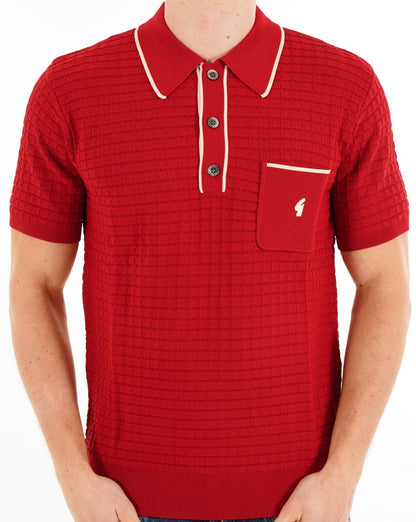 Gabicci Vintage Roy Archive Polo Kirsche