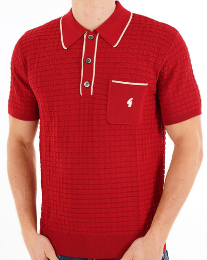 Gabicci Vintage Roy Archive Polo Kirsche