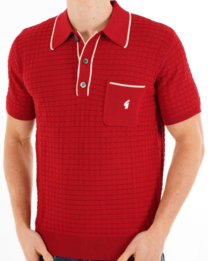 Gabicci Vintage Roy Archive Polo Kirsche