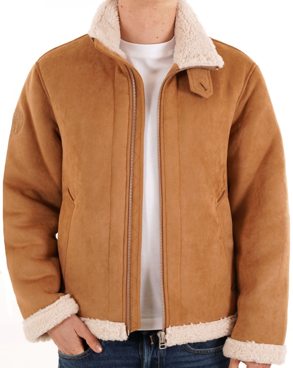 Pretty Green Ashcroft Flight Jacket Taupe