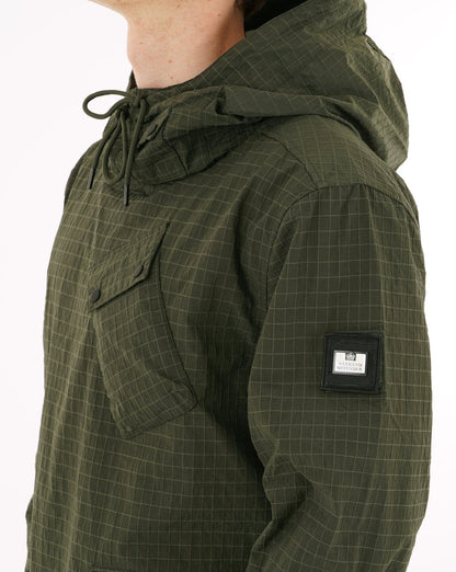 Weekend Offender Grohl Overhead-Jacke Dunkelgrün