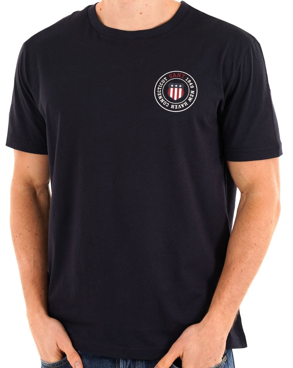 Gant Grafik-T-Shirt Marineblau