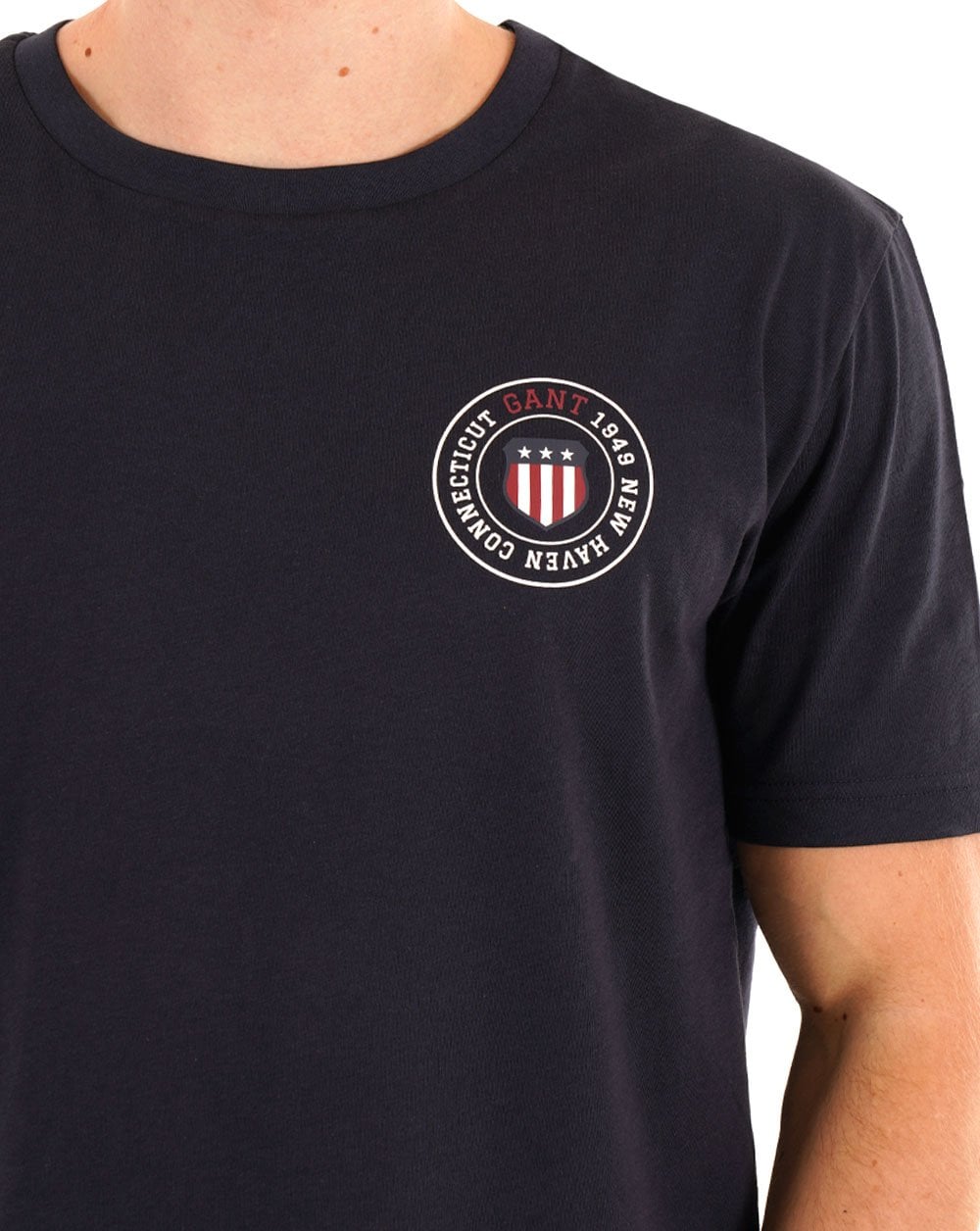 Gant Grafik-T-Shirt Marineblau