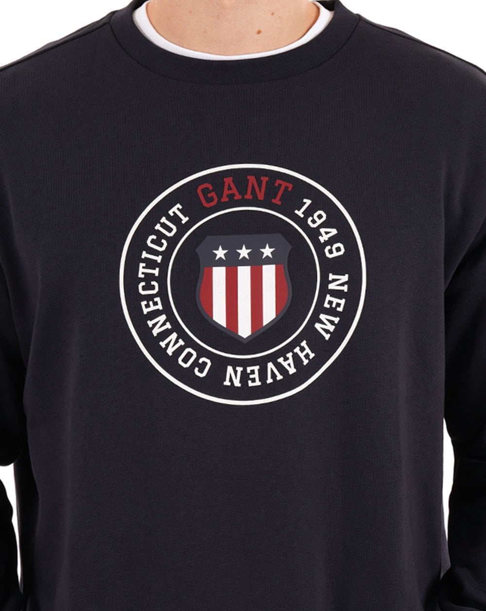 Gant Graphic Crew Neck Sweatshirt Marineblau