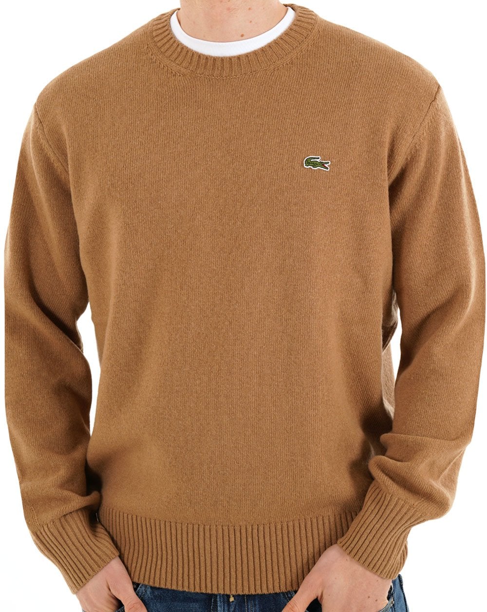 Lacoste Knitted Wool Jumper Biscuit
