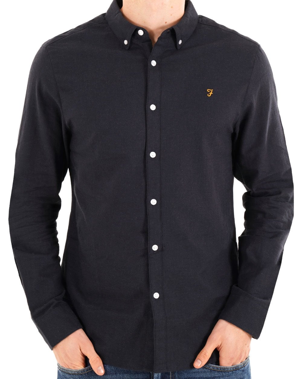 Farah Milners Hemd True Navy Marl