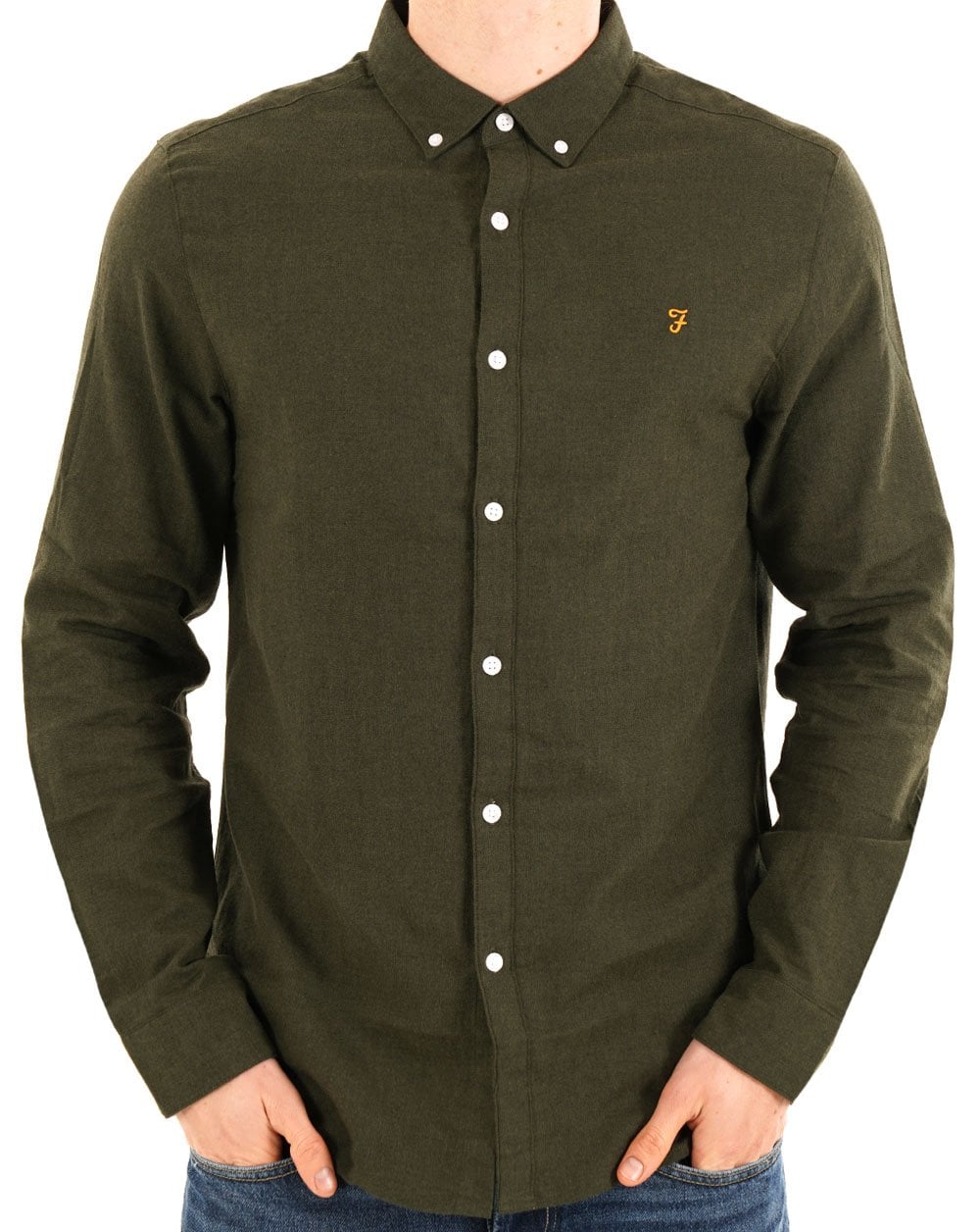 Farah Milners Hemd Evergreen Marl
