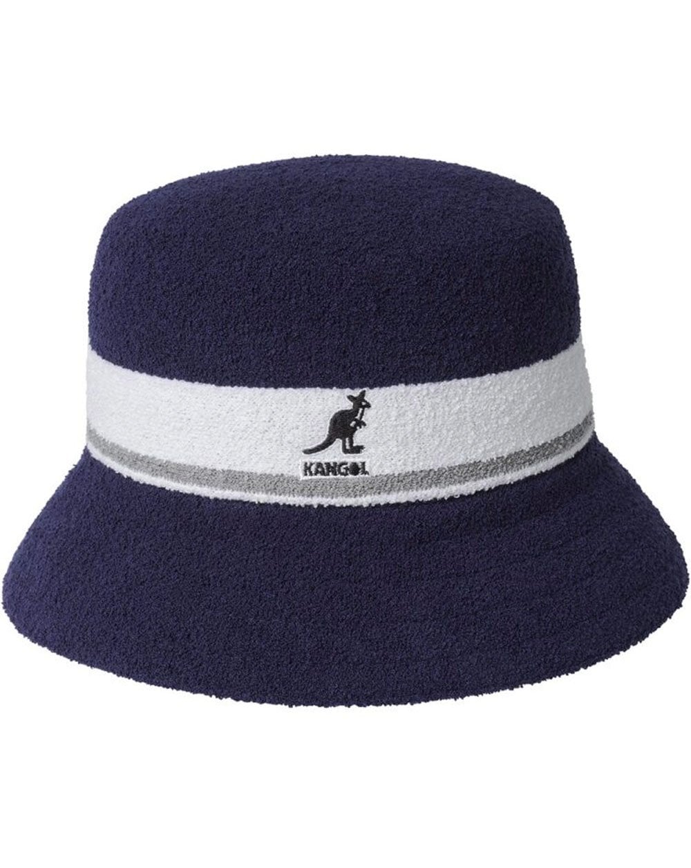 Kangol Fischerhut mit Bermuda-Streifen, Marineblau