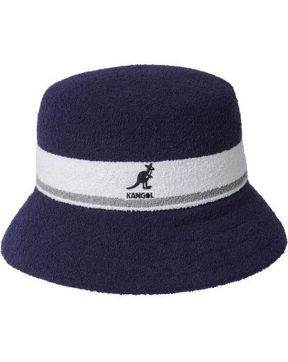 Kangol Fischerhut mit Bermuda-Streifen, Marineblau