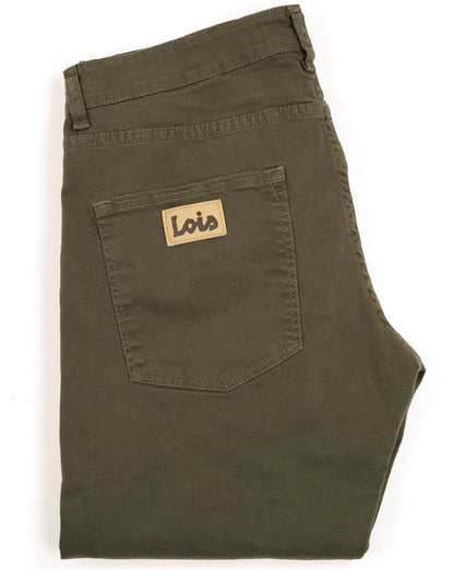 Lois Terrace Baumwoll-Jeans mit 5 Taschen, Dunkelgrün