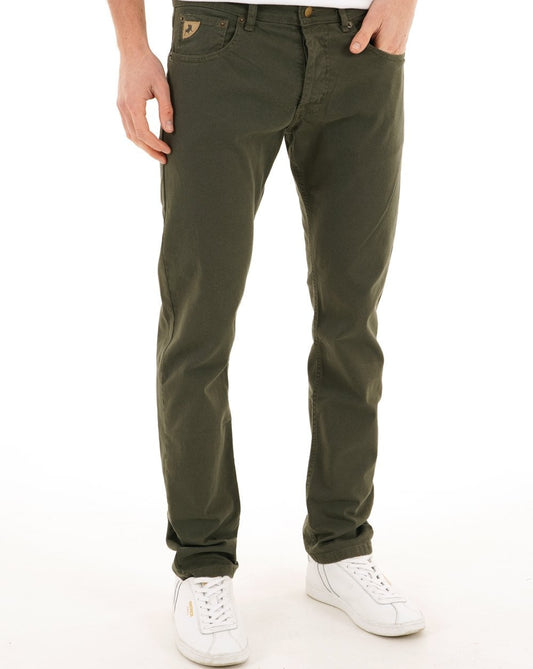 Lois Terrace Baumwoll-Jeans mit 5 Taschen, Dunkelgrün