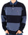 Benetton Striped Rugby Polo Top Blue