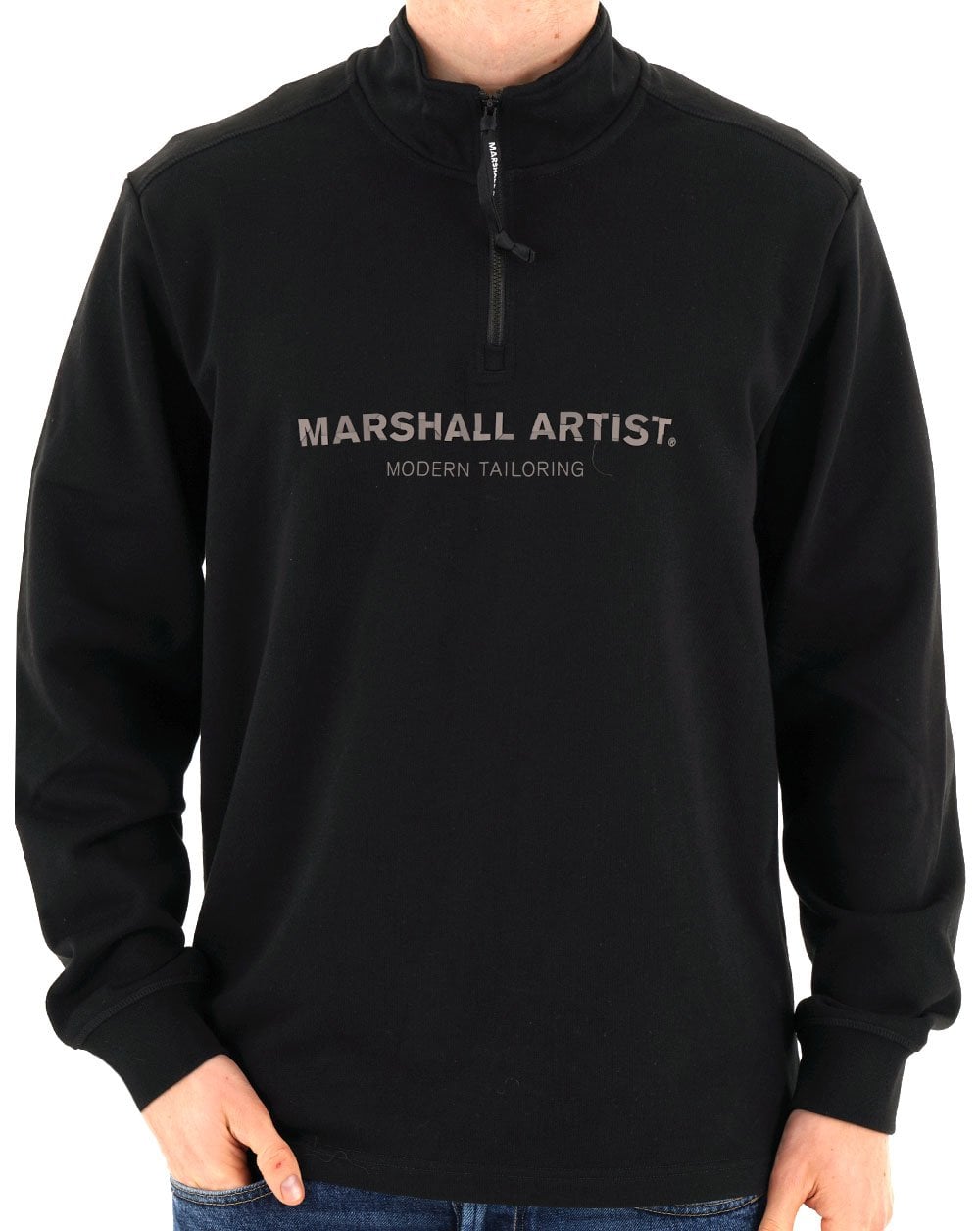 Marshall Artist Microsphere 1/4 Zip Sweat Black