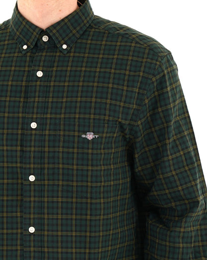 Gant Classic Poplin Karohemd, Tartan Grün