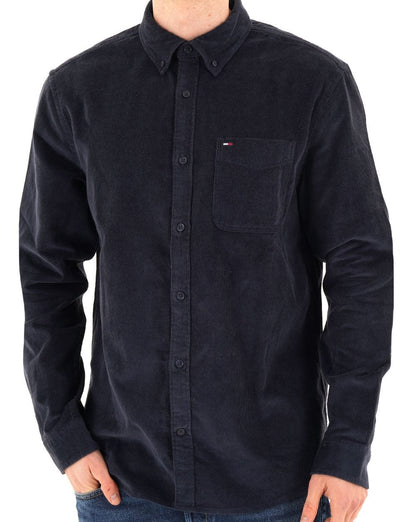 Tommy Jeans – Cordhemd in Dunkelmarineblau
