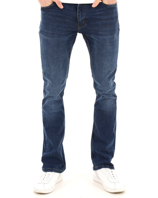 80er-Jahre-Casual-Klassiker: Boston Bootcut Jeans, Dunkelblau