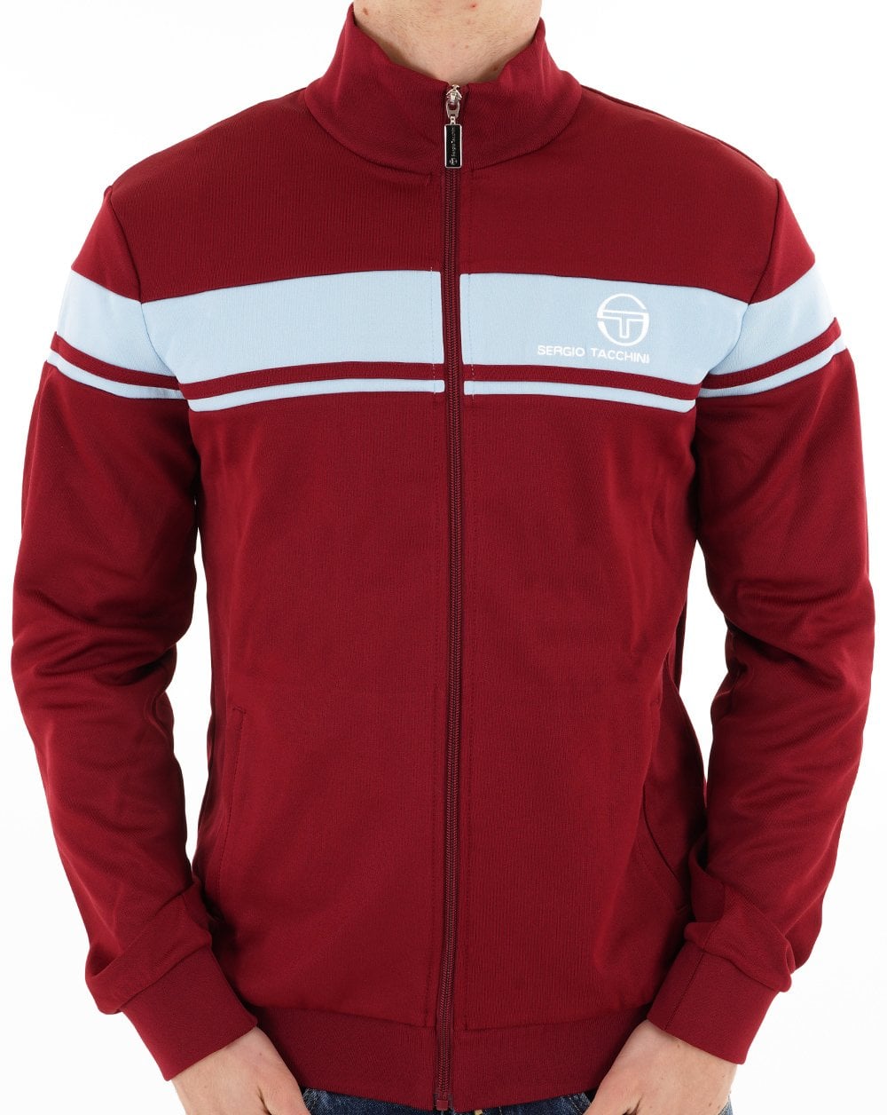 Sergio Tacchini Masters Track Top Weinrot/Himmelblau
