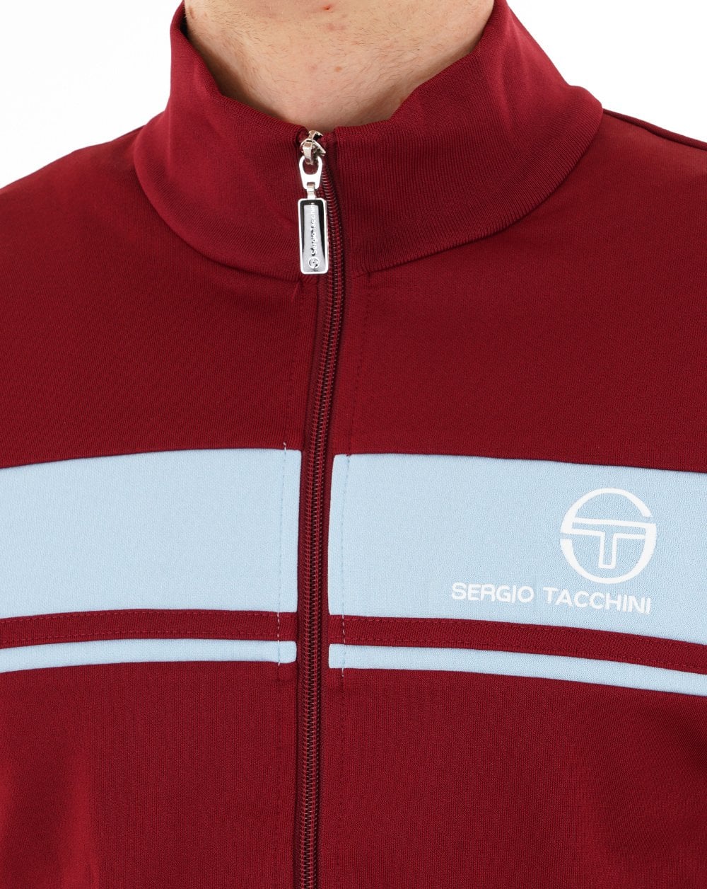 Sergio Tacchini Masters Track Top Weinrot/Himmelblau