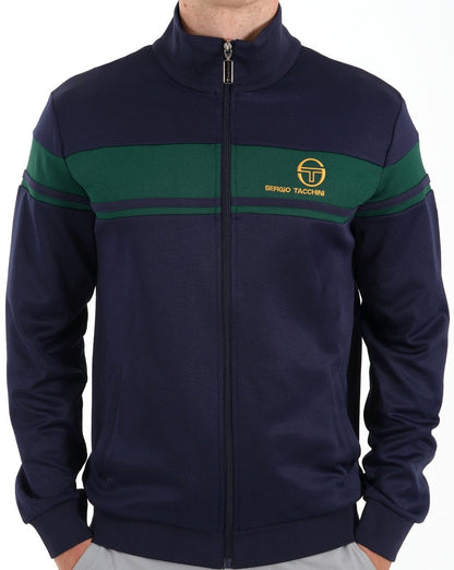 Sergio Tacchini Masters Trainingsjacke Marineblau Dunkelgrün Gold